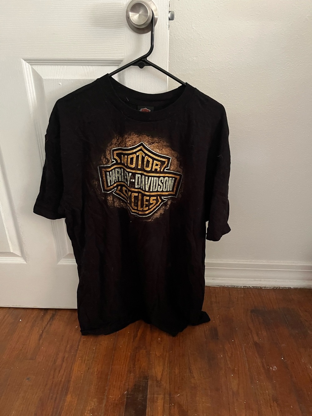 Harley-Davidson Black T-Shirt with Gold Shield Logo